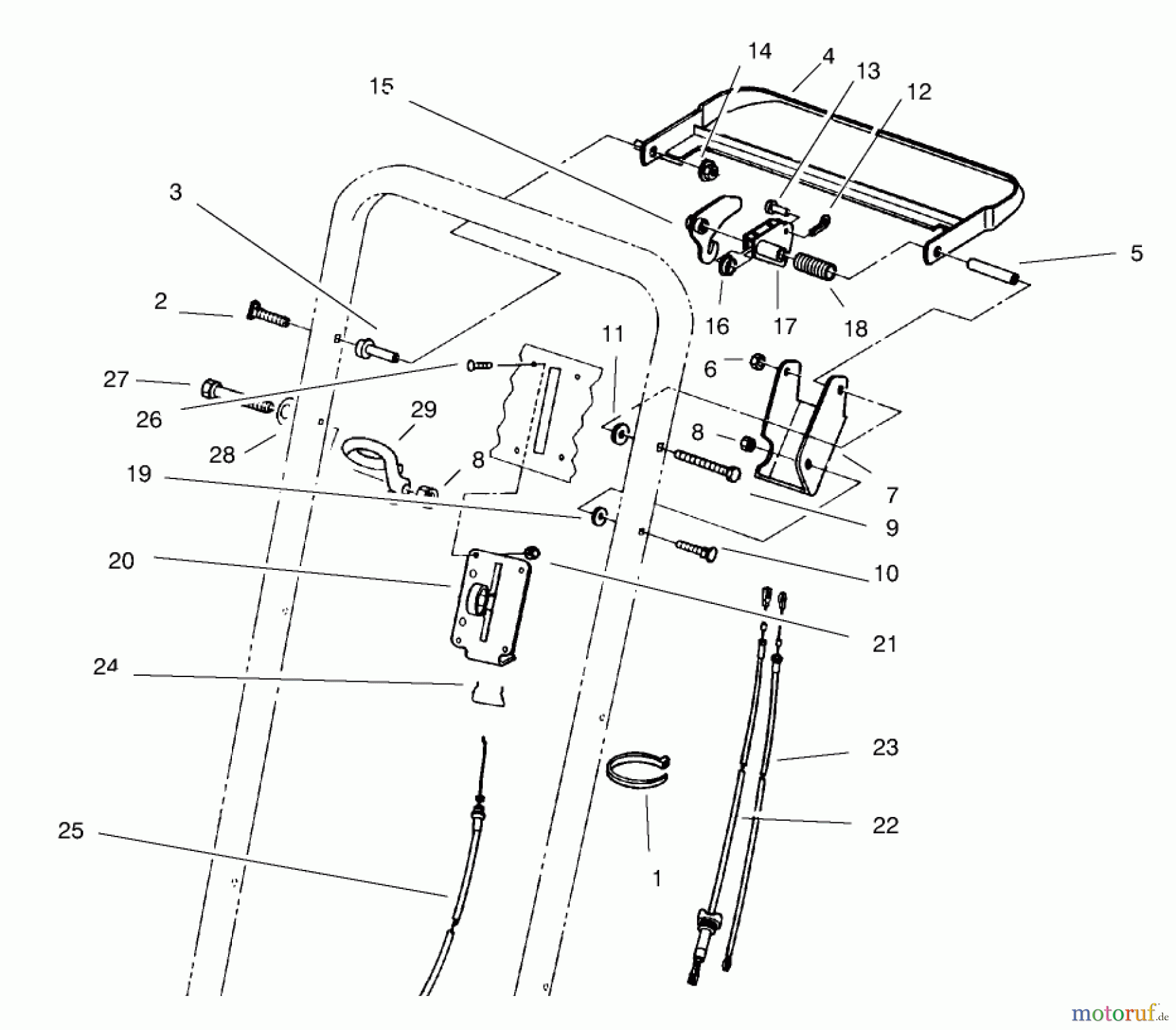  Rasenmäher 22043 - Toro Recycler Mower (SN: 9900001 - 9999999) (1999) TRACTION CONTROL ASSEMBLY