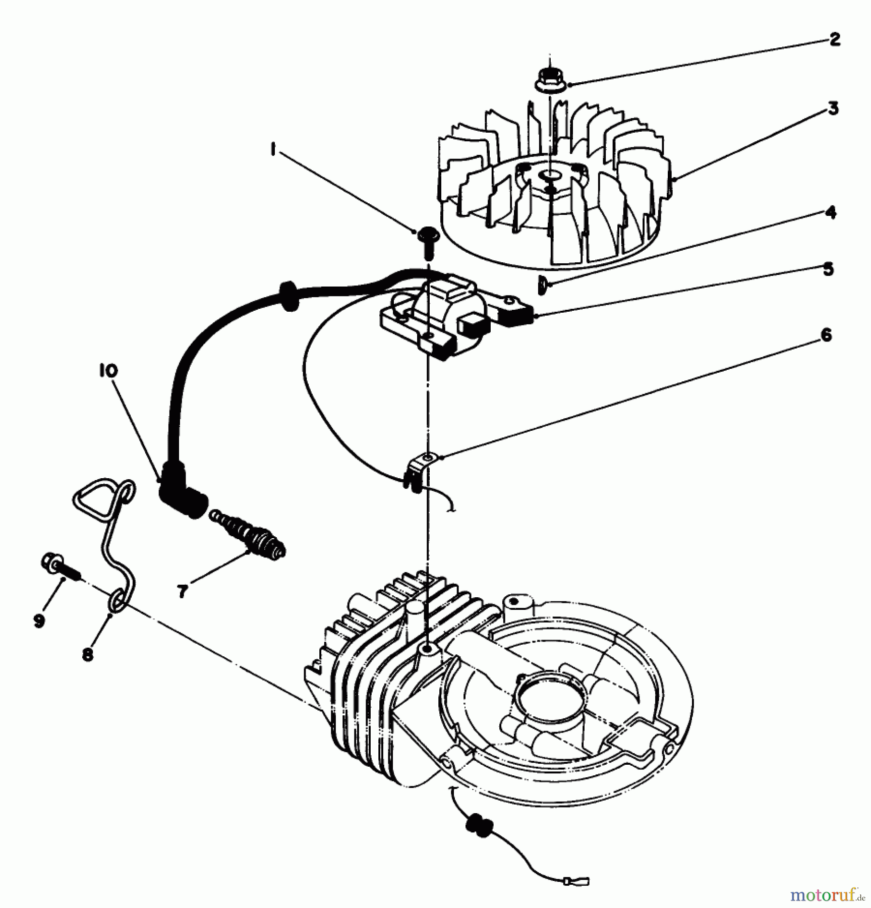  Rasenmäher 22043 - Toro Walk-Behind Mower (SN: 2000001 - 2999999) (1992) IGNITION ASSEMBLY (MODEL NO. 47PM1-7)