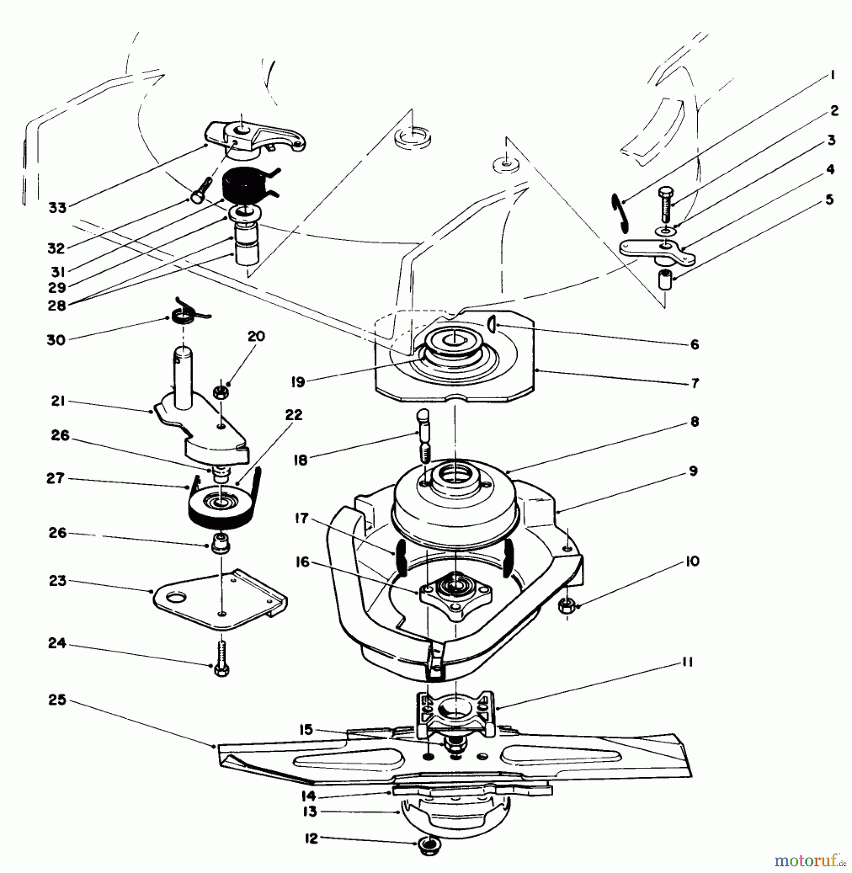  Rasenmäher 22043 - Toro Walk-Behind Mower (SN: 3900001 - 3900964) (1993) BLADE BRAKE CLUTCH ASSEMBLY