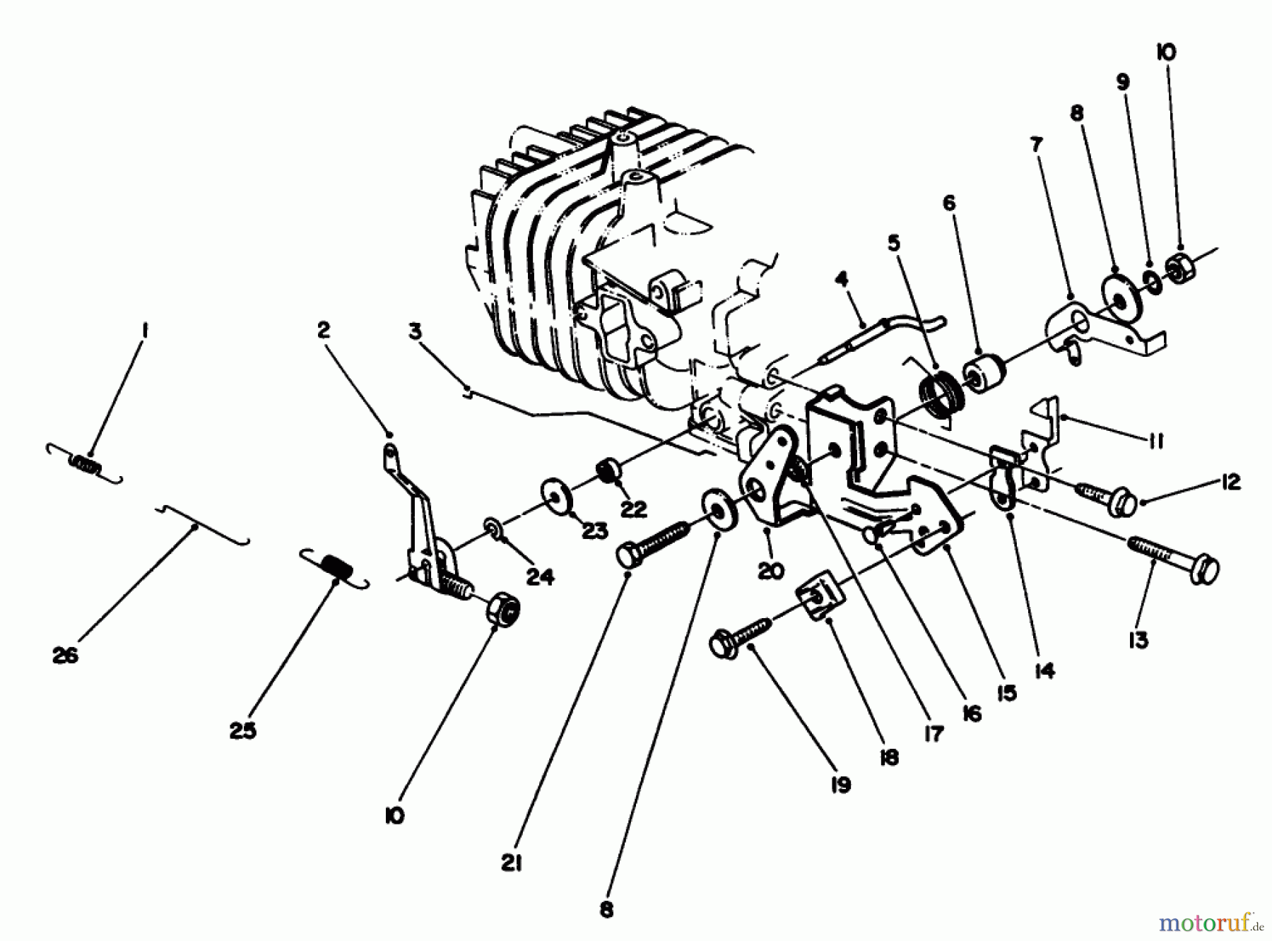  Rasenmäher 22043 - Toro Walk-Behind Mower (SN: 3900001 - 3900964) (1993) GOVERNOR ASSEMBLY (MODEL NO. 47PN2-7)