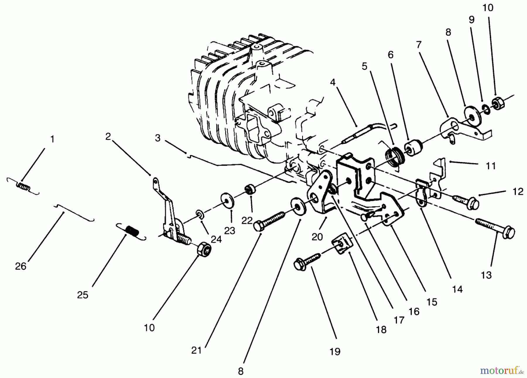  Rasenmäher 22043 - Toro Walk-Behind Mower (SN: 4900001 - 4999999) (1994) GOVERNOR ASSEMBLY (MODEL NO. 47PR4-7)