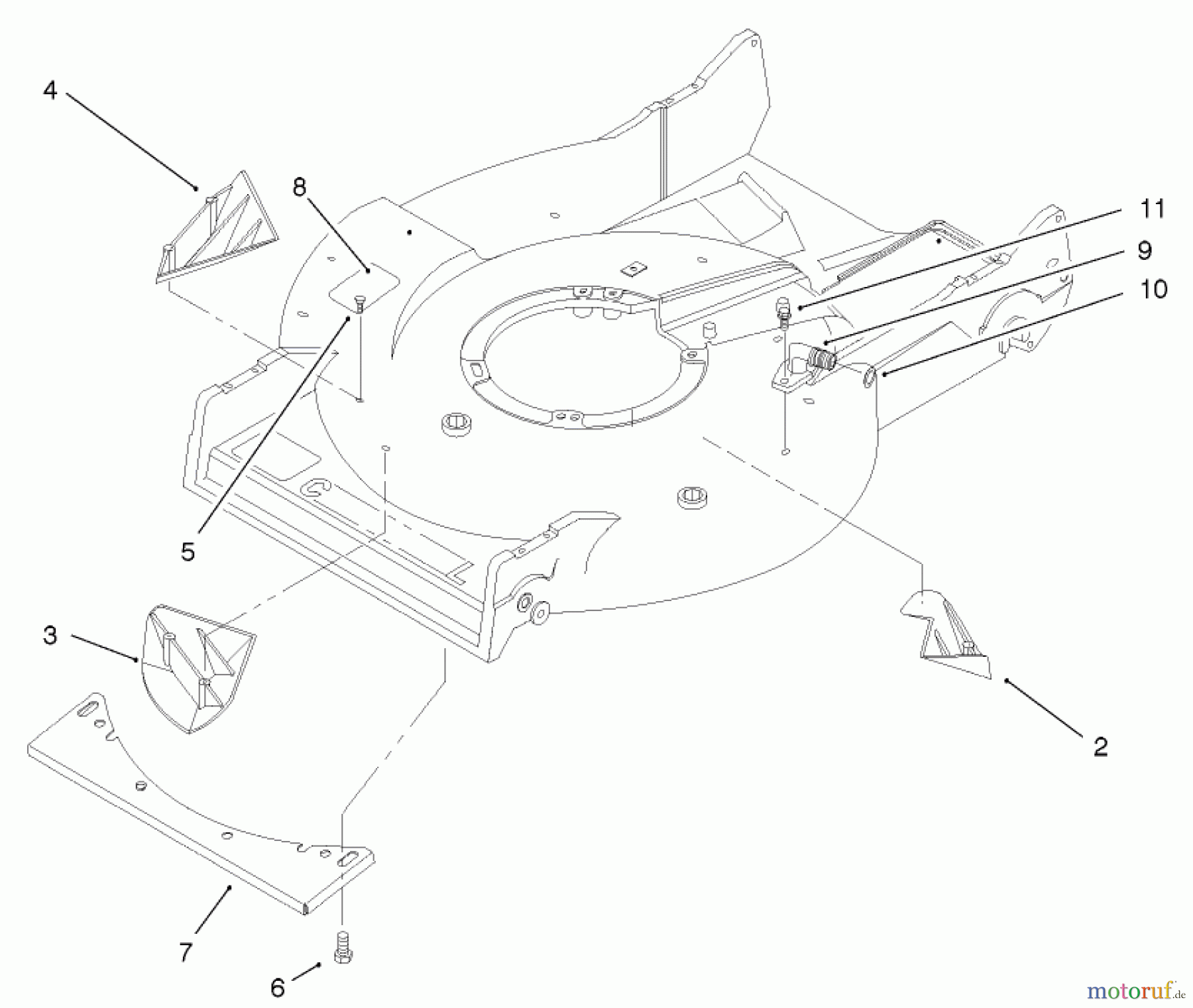  Rasenmäher 22045 - Toro 53cm Recycler Mower (SN: 230000001 - 230999999) (2003) HOUSING ASSEMBLY NO. 98-7144