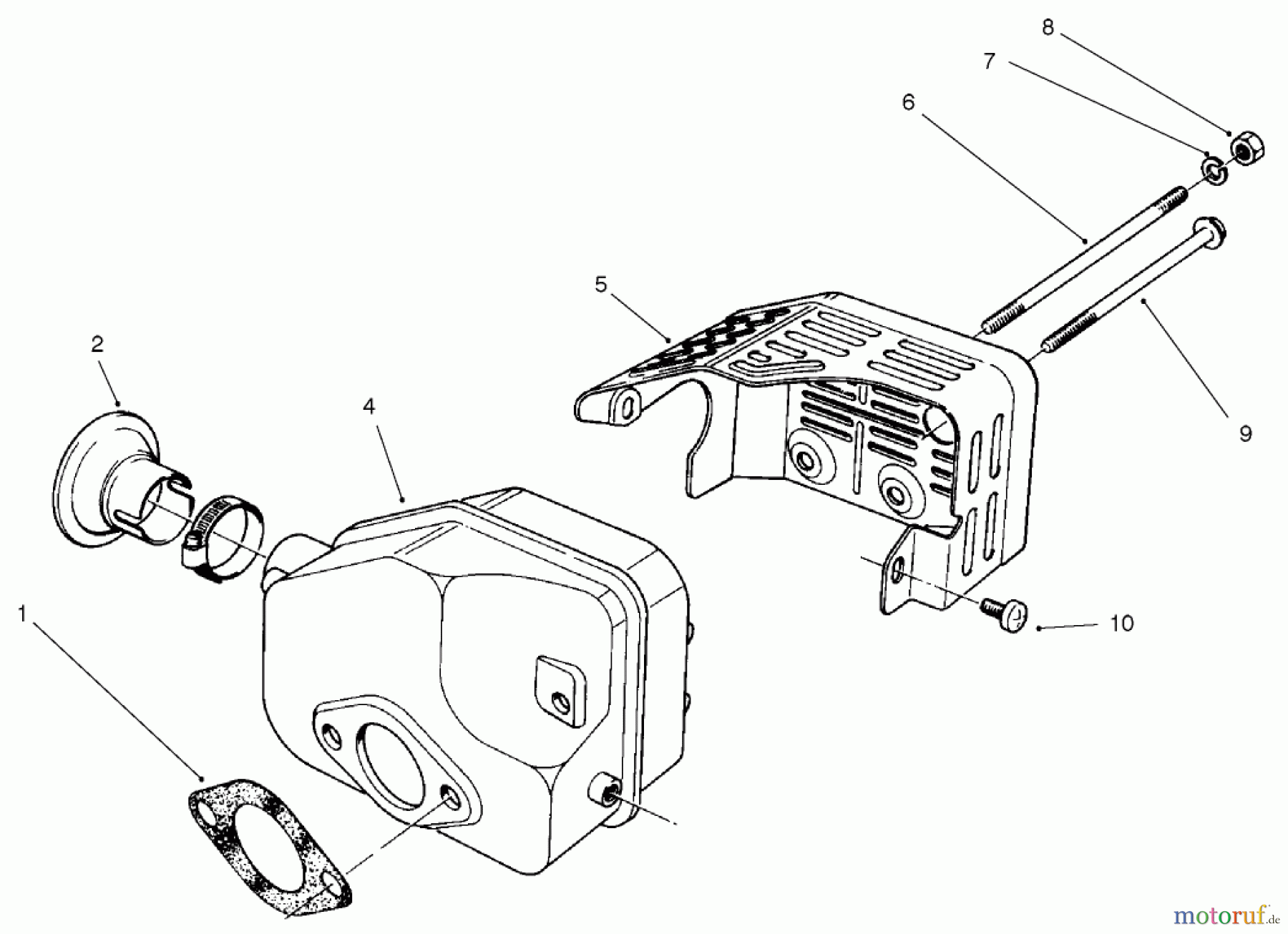  Rasenmäher 22045 - Toro 53cm Recycler Mower (SN: 210000001 - 210999999) (2001) MUFFLER ASSEMBLY