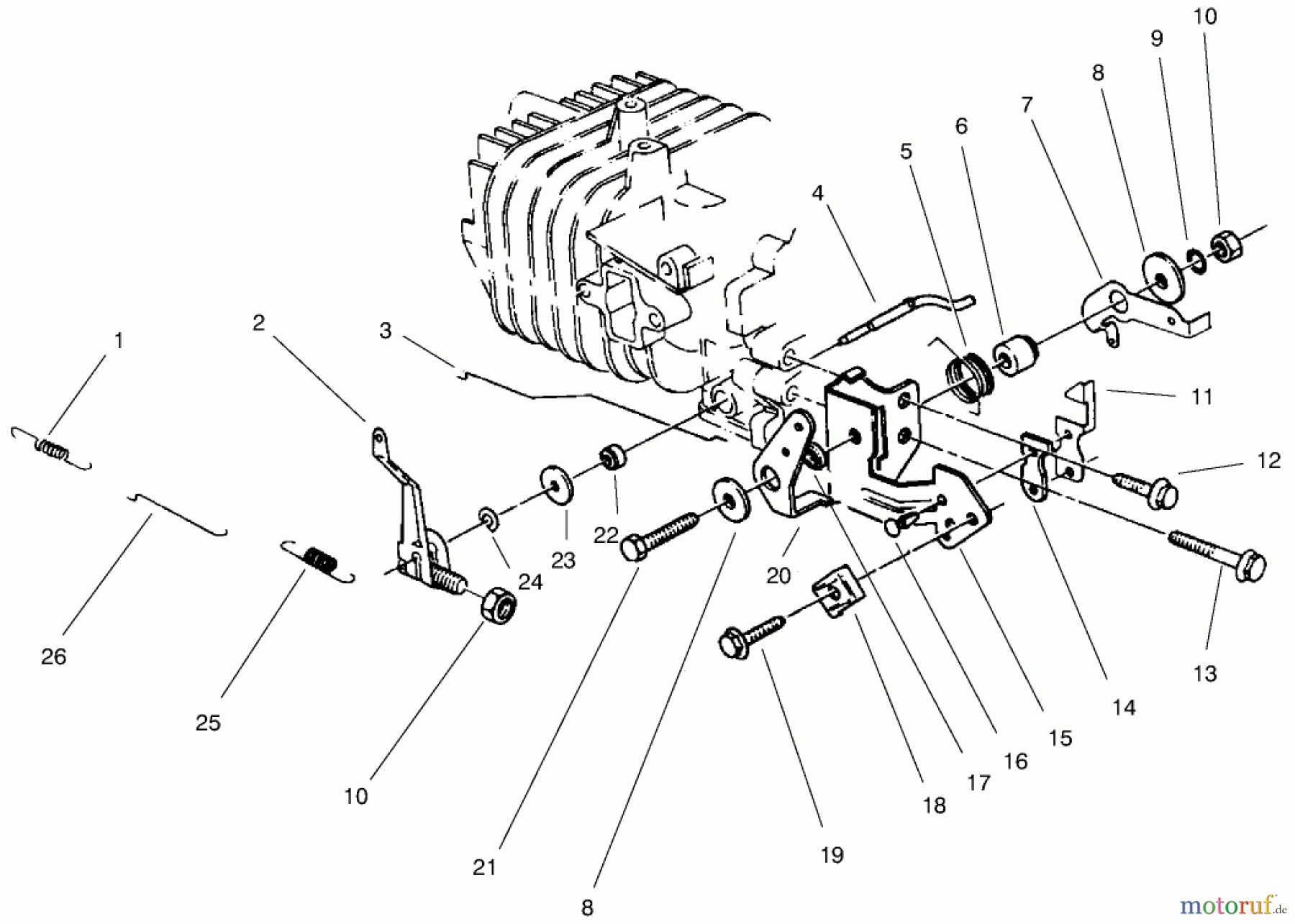  Rasenmäher 22045 - Toro Recycler Mower (SN: 200000001 - 200999999) (2000) GOVERNOR ASSEMBLY (MODEL NO. 47PV9-7)