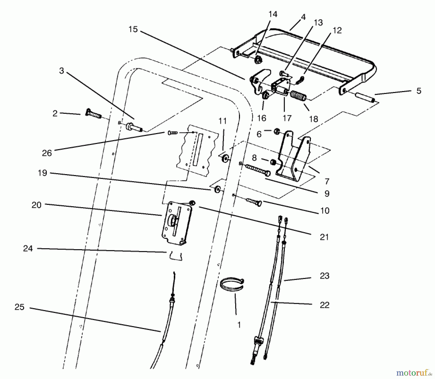  Rasenmäher 22045B - Toro Walk-Behind Mower (SN: 6900001 - 6999999) (1996) TRACTION CONTROL ASSEMBLY