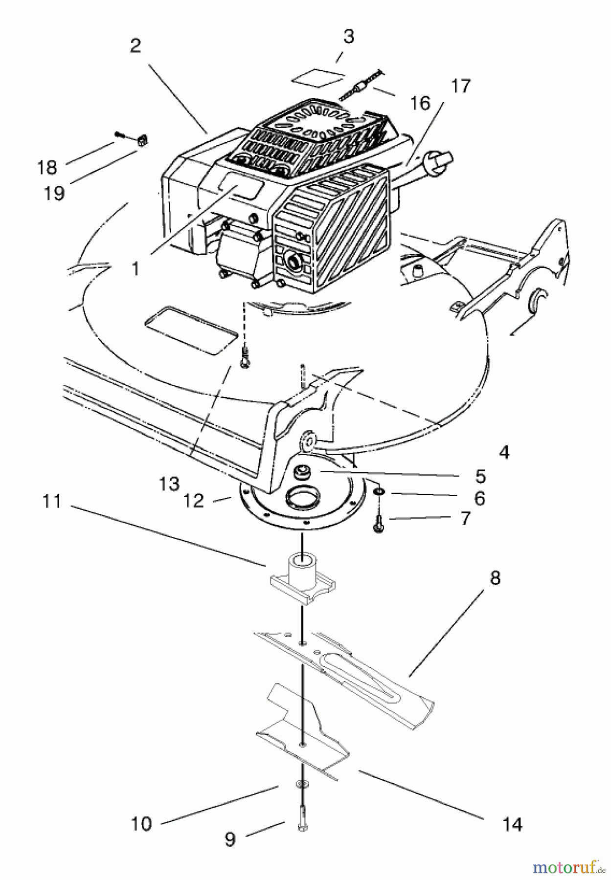  Rasenmäher 22140 - Toro Recycler Mower (SN: 790000001 - 799999999) (1997) ENGINE ASSEMBLY