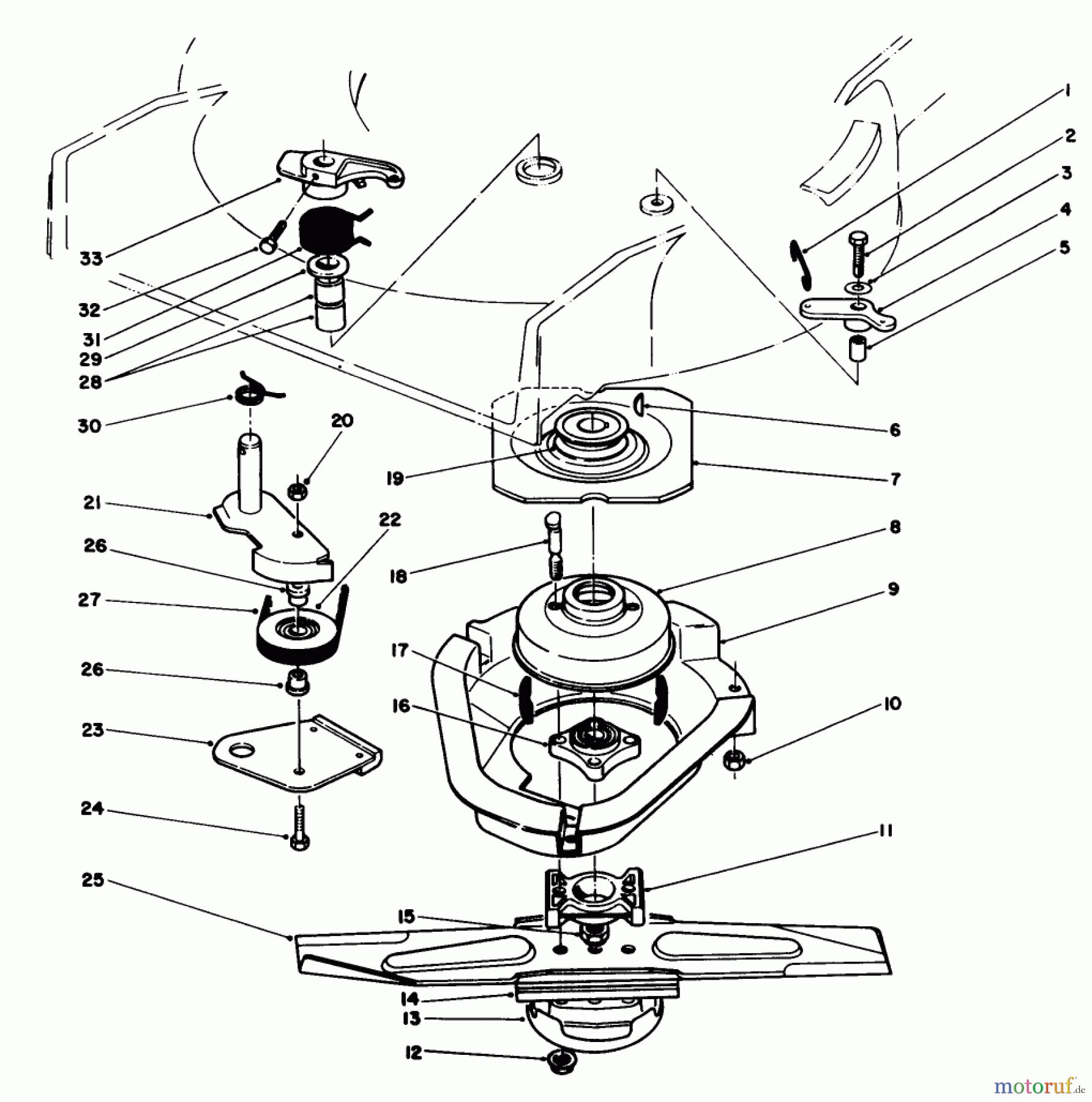  Rasenmäher 22151 - Toro Walk-Behind Mower (SN: 2000001 - 2999999) (1992) BLADE BRAKE CLUTCH ASSEMBLY