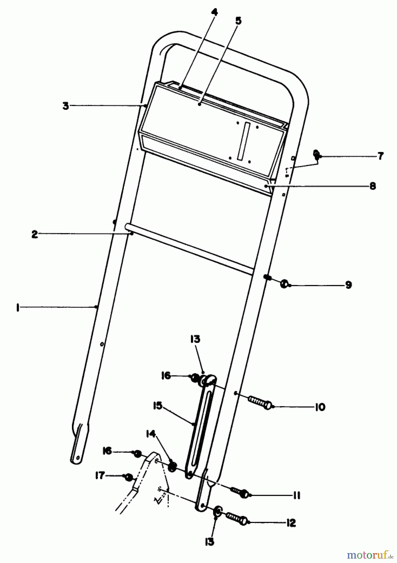  Rasenmäher 22151 - Toro Walk-Behind Mower (SN: 2000001 - 2999999) (1992) HANDLE ASSEMBLY