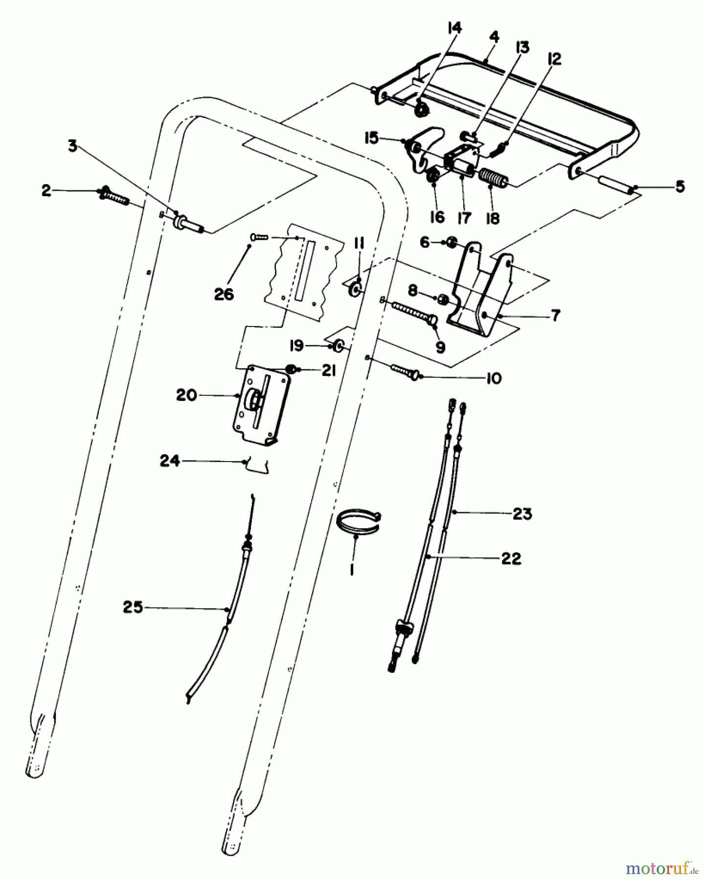  Rasenmäher 22151 - Toro Walk-Behind Mower (SN: 3900001 - 3900855) (1993) TRACTION CONTROL ASSEMBLY