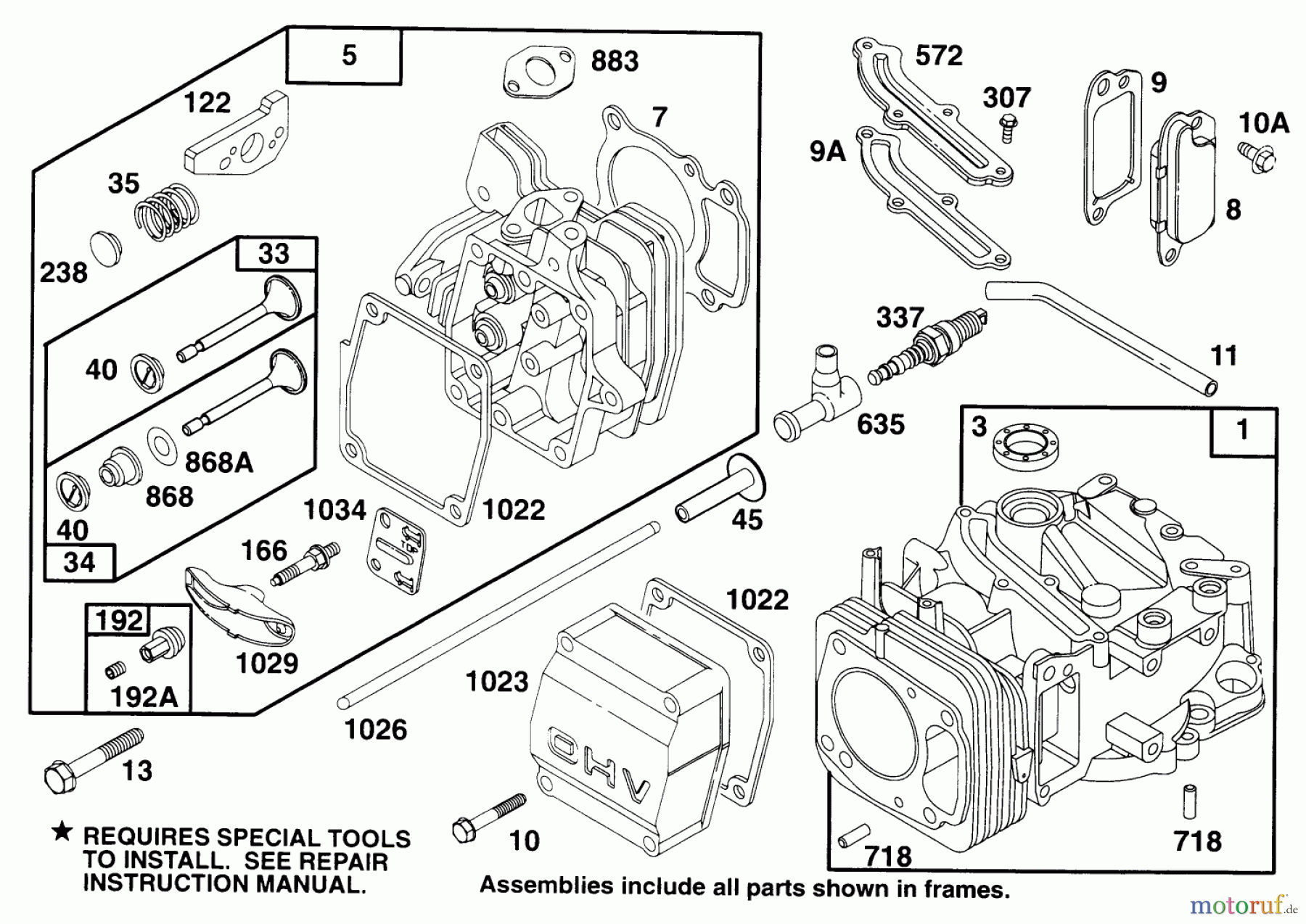  Rasenmäher 22151 - Toro Walk-Behind Mower (SN: 6900001 - 6999999) (1996) ENGINE GTS 150 #1