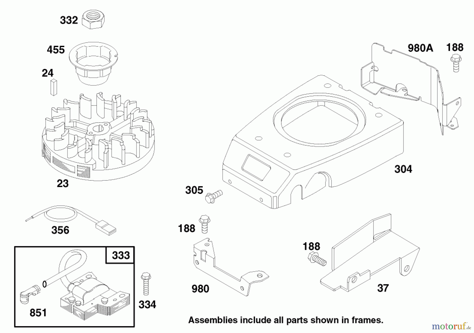  Rasenmäher 22154B - Toro Walk-Behind Mower (SN: 6900001 - 6999999) (1996) ENGINE GTS 150 #6