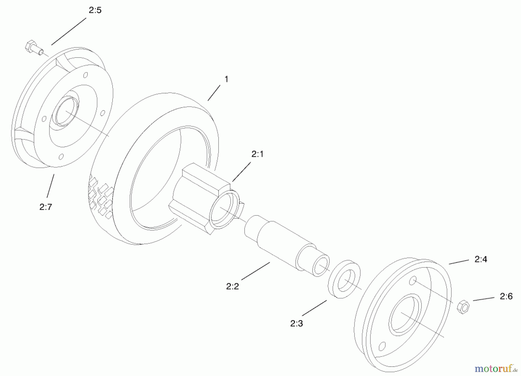  Rasenmäher 22157 - Toro 53cm Recycler/Rear-Bagger Mower (SN: 9900001 - 9999999) (1999) REAR WHEEL & TIRE ASSEMBLY