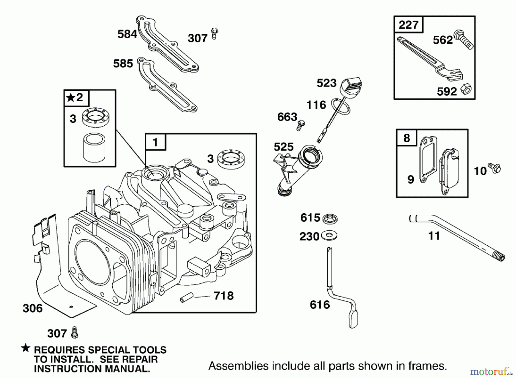  Rasenmäher 22157 - Toro 53cm Recycler/Rear-Bagger Mower (SN: 8900001 - 8999999) (1998) ENGINE GTS-200 #1