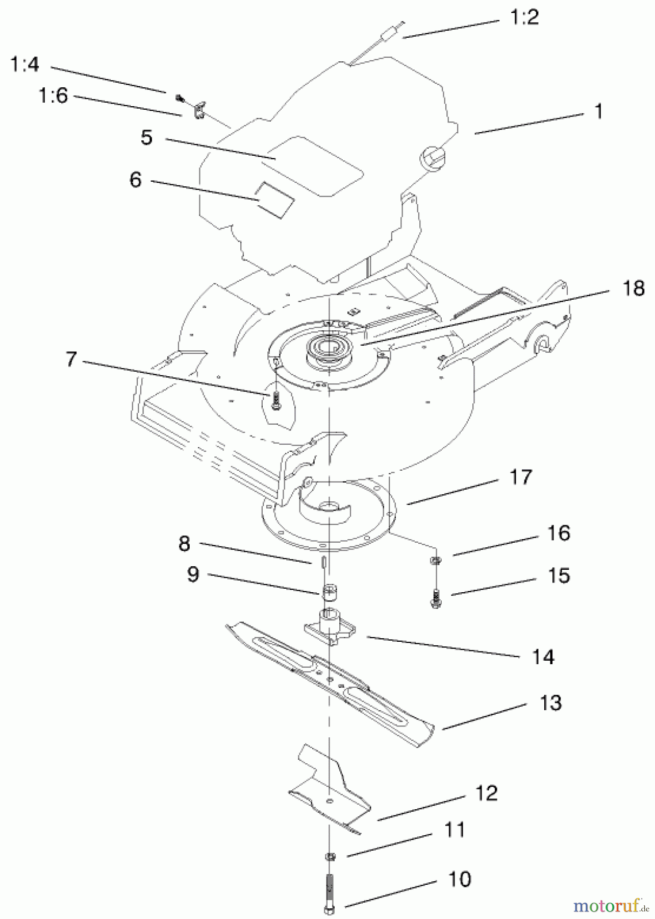  Rasenmäher 22158 - Toro Recycler Rear Bagger Mower (SN: 9900001 - 9999999) (1999) ENGINE ASSEMBLY