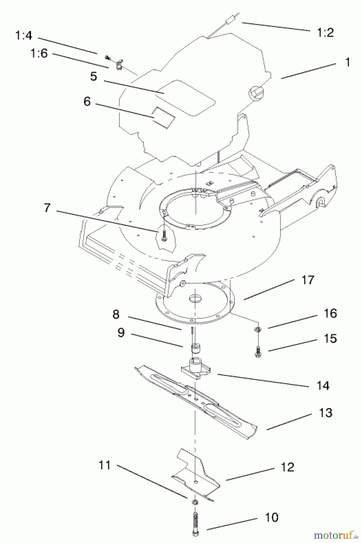  Rasenmäher 22160 - Toro Recycler Mower (SN: 200000001 - 200999999) (2000) ENGINE & BLADE ASSEMBLY