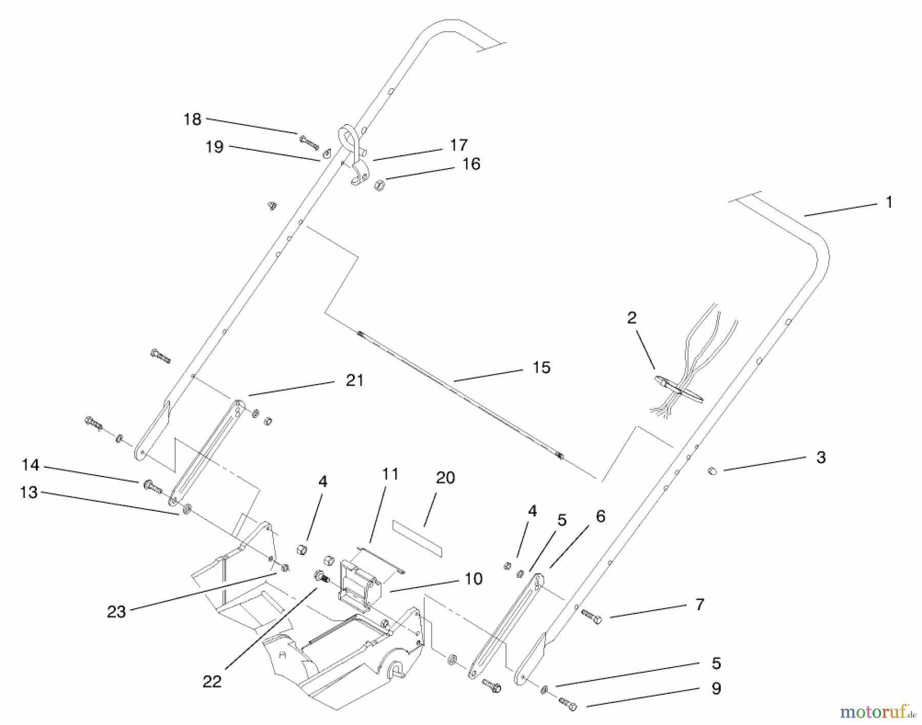  Rasenmäher 22162 - Toro Recycler Mower (SN: 200000001 - 200999999) (2000) HANDLE ASSEMBLY