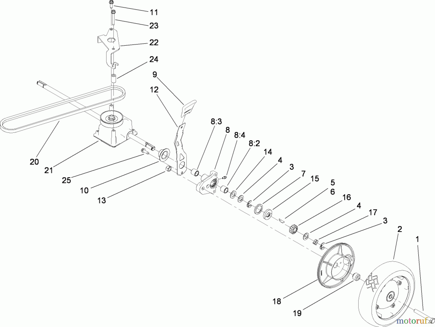  Rasenmäher 22164TE - Toro HD53 Lawn Mower (SN: 280000001 - 280999999) (2008) TRANSMISSION ASSEMBLY