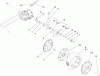 Rasenmäher 22168 - Toro 21" Heavy-Duty Recycler Mower (SN: 240000001 - 240999999) (2004) Ersatzteile GEARCASE AND REAR WHEEL ASSEMBLY