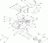 Rasenmäher 22168TE - Toro 53cm Heavy-Duty Recycler Mower (SN: 250000001 - 250999999) (2005) Ersatzteile DECK, CHUTE AND WHEEL ASSEMBLY