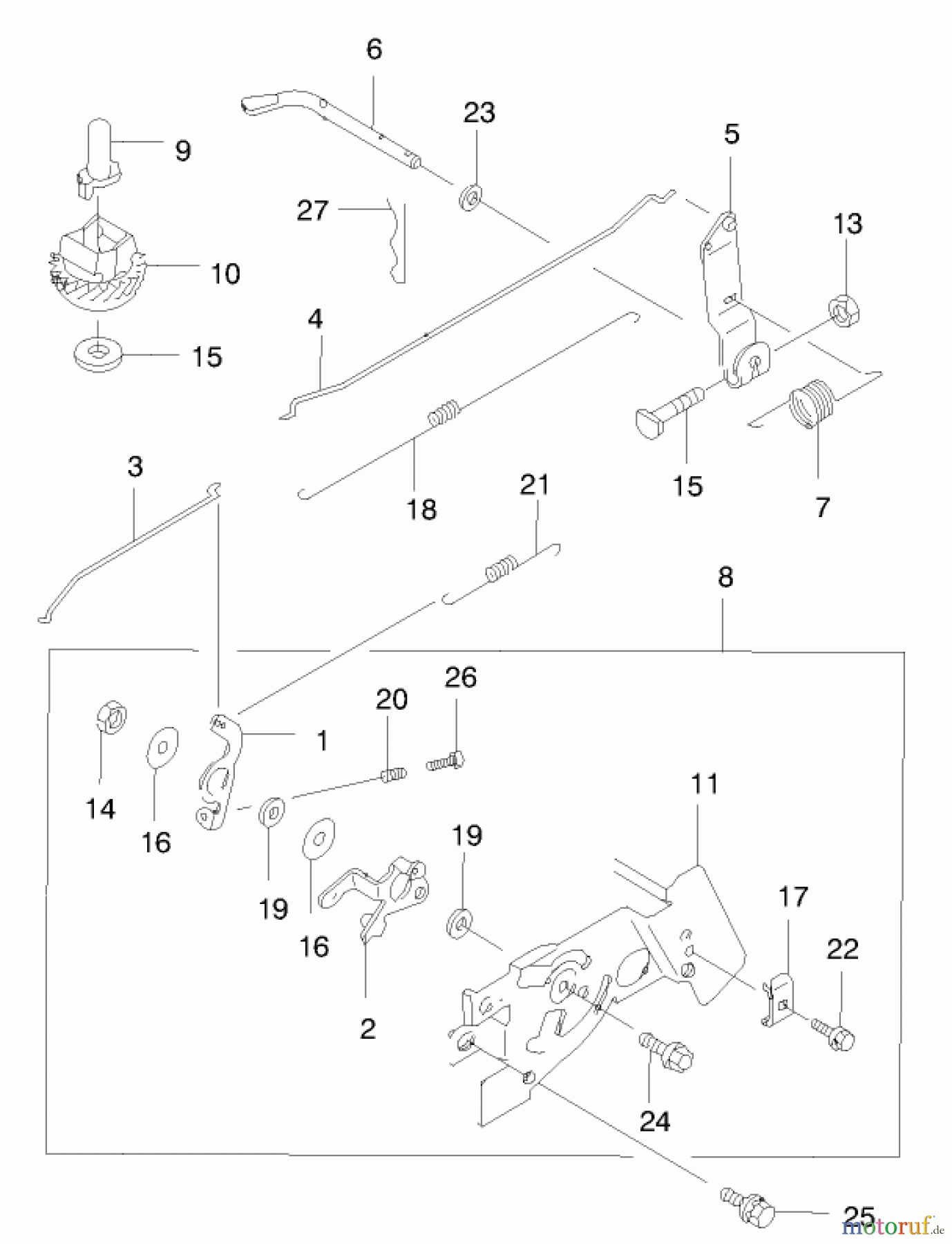  Rasenmäher 22170 - Toro Recycler Mower (SN: 200000001 - 200999999) (2000) CONTROL EQUIPMENT