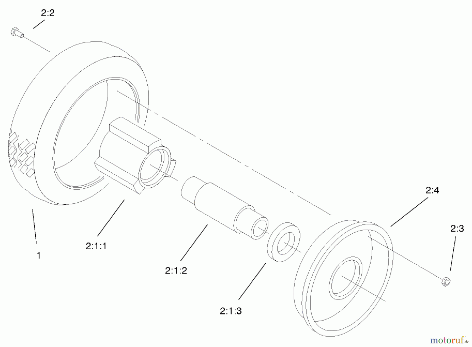  Rasenmäher 22170 - Toro Recycler Mower (SN: 9900001 - 9999999) (1999) WHEEL & TIRE ASSEMBLY