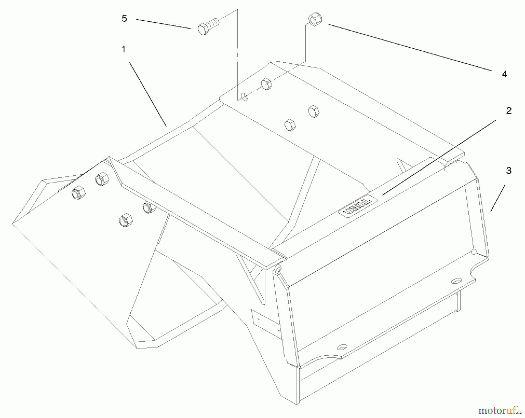  Compact Utility Attachments 22424 - Toro U-Blade, Dingo Compact Utility Loader (SN: 890001 - 899999) (1998) U-BLADE ASSEMBLY