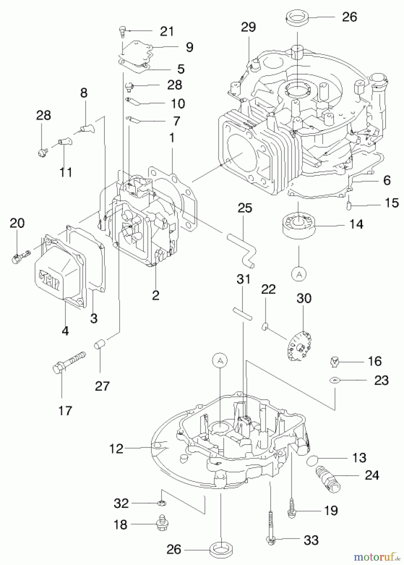  Rasenmäher 22171 - Toro Recycler Mower (SN: 9900001 - 9999999) (1999) CYLINDER/CRANKCASE