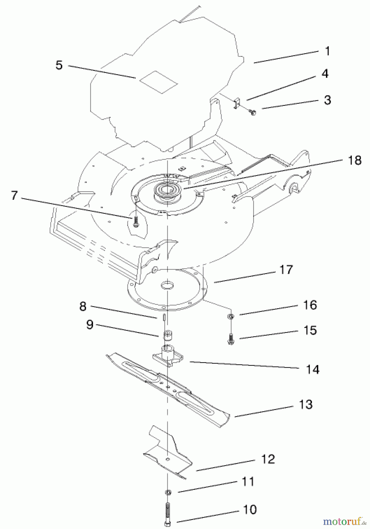  Rasenmäher 22171 - Toro Recycler Mower (SN: 9900001 - 9999999) (1999) ENGINE & BLADE ASSEMBLY