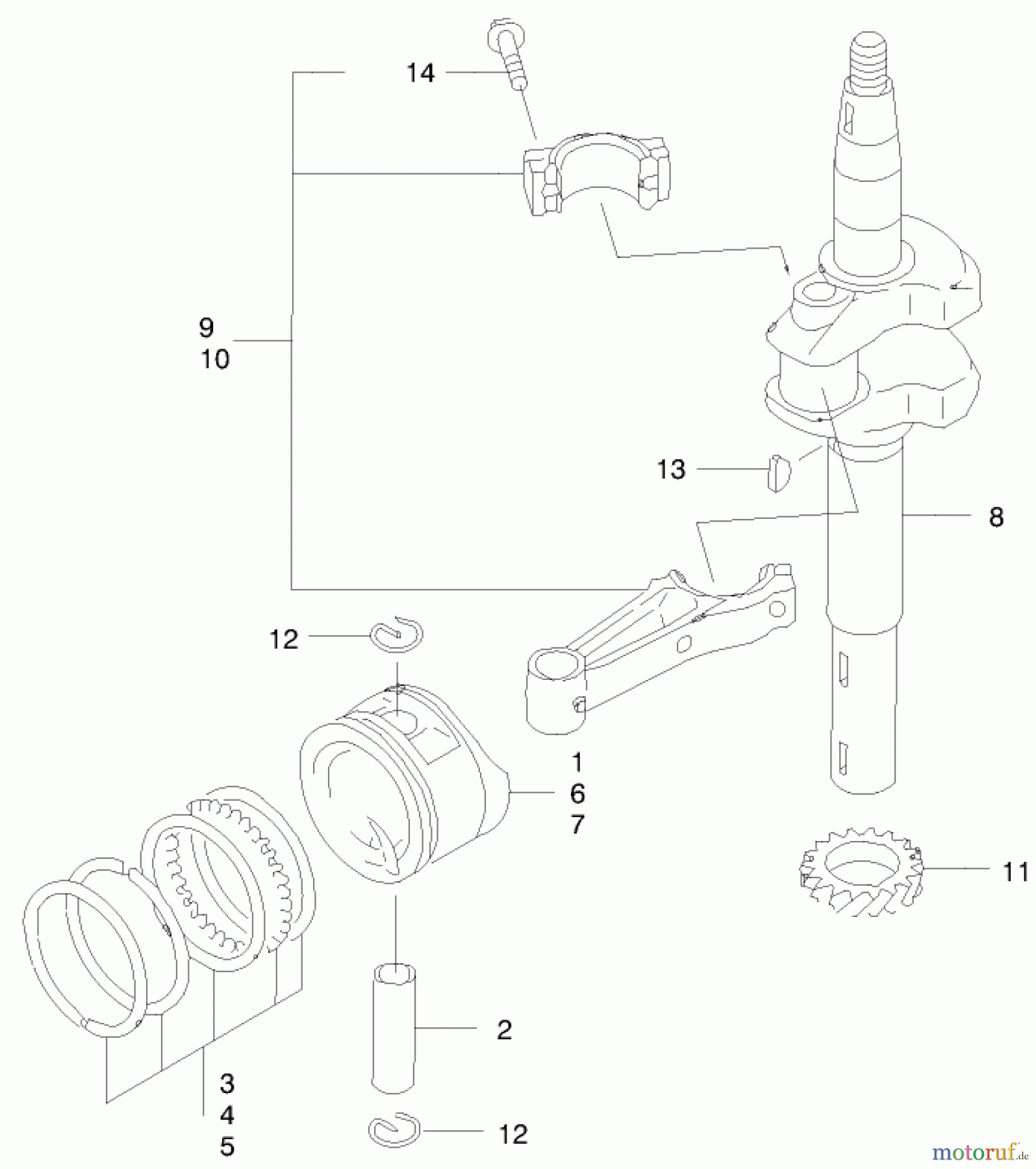  Rasenmäher 22171 - Toro Recycler Mower (SN: 9900001 - 9999999) (1999) PISTON/CRANKSHAFT