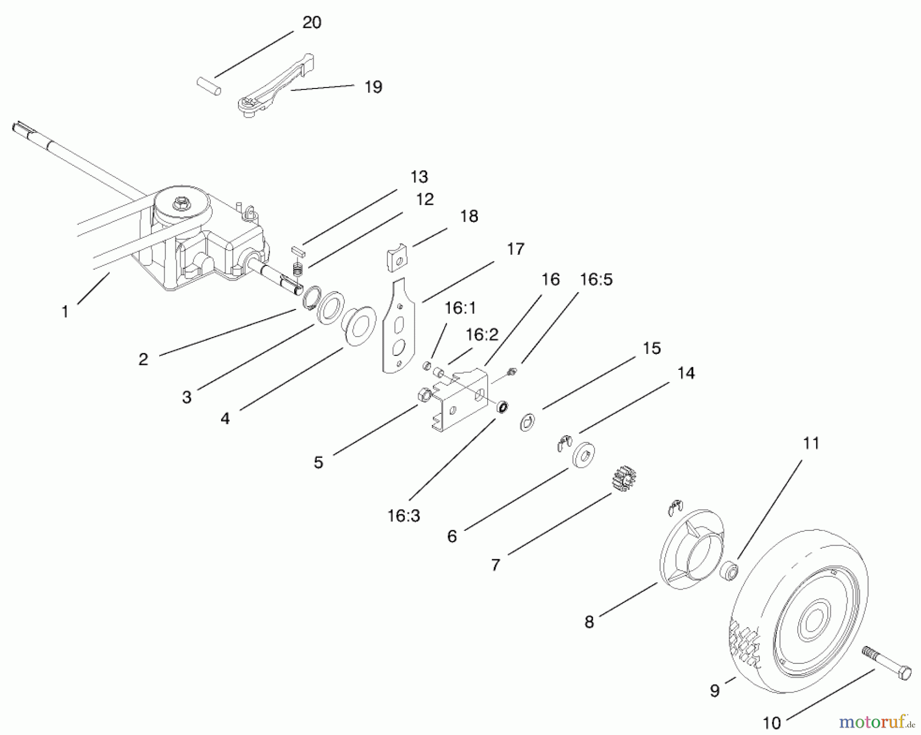  Rasenmäher 22171 - Toro Recycler Mower (SN: 9900001 - 9999999) (1999) REAR AXLE ASSEMBLY