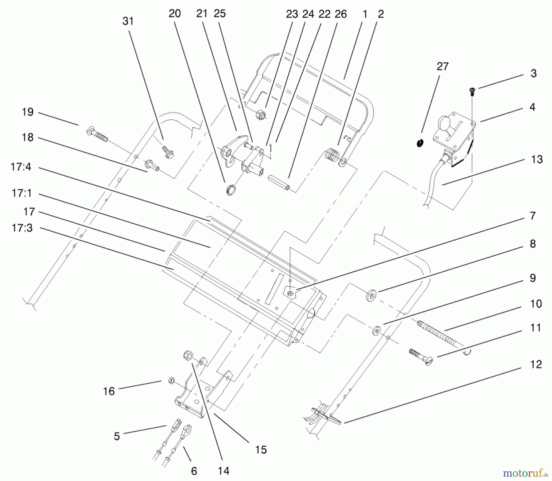  Rasenmäher 22172 - Toro Recycler Mower (SN: 200000001 - 200999999) (2000) PANEL & CONTROLS ASSEMBLY