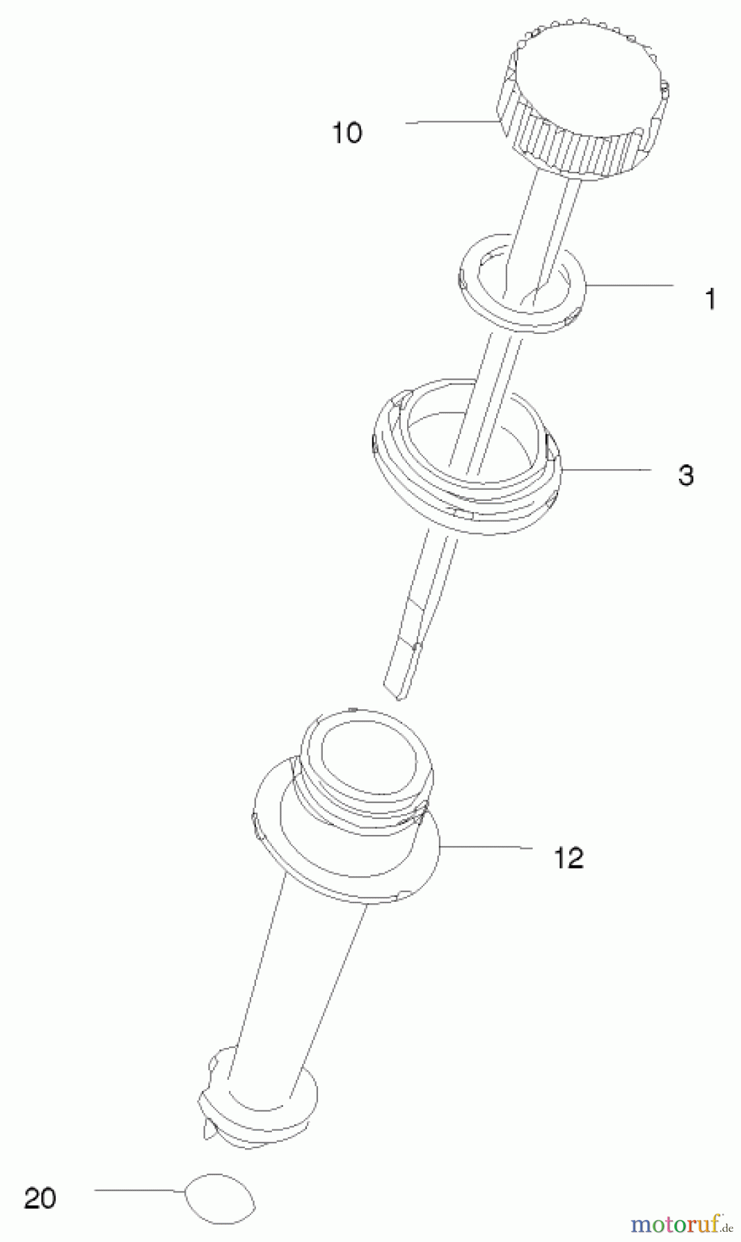  Rasenmäher 22172 - Toro Recycler Mower (SN: 220000001 - 220999999) (2002) DIPSTICK ASSEMBLY