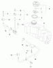 Rasenmäher 22172 - Toro Recycler Mower (SN: 220000001 - 220999999) (2002) Ersatzteile FUEL TANK AND FUEL VALVE ASSEMBLY