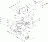 Rasenmäher 22176 - Toro 21" Heavy-Duty Recycler Mower (SN: 260000001 - 260999999) (2006) Ersatzteile HOUSING, CHUTE AND WHEEL ASSEMBLY