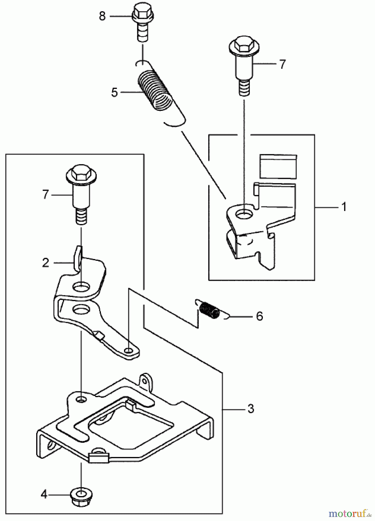  Rasenmäher 22176TE - Toro 53cm Heavy-Duty Recycler Mower (SN: 240000001 - 240999999) (2004) BRAKE AND LEVER ASSEMBLY