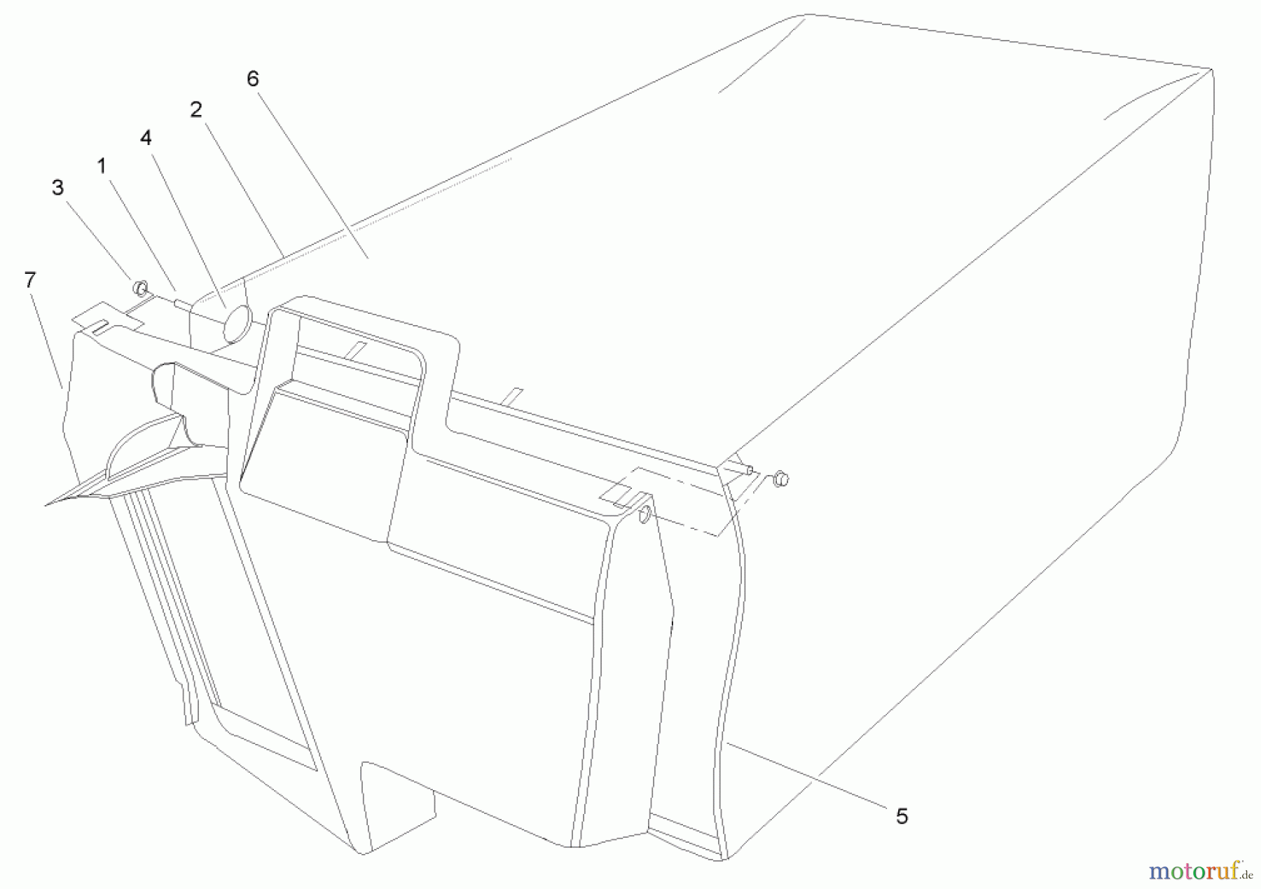  Rasenmäher 22176TE - Toro 53cm Heavy-Duty Recycler Mower (SN: 240000001 - 240999999) (2004) GRASS BAG ASSEMBLY NO. 106-0975