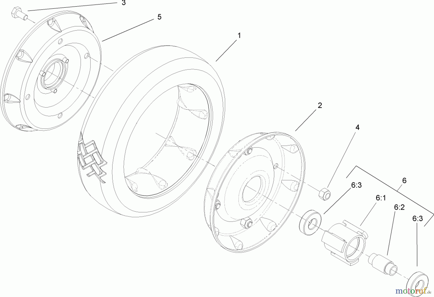  Rasenmäher 22176TE - Toro 53cm Heavy-Duty Recycler Mower (SN: 240000001 - 240999999) (2004) REAR WHEEL ASSEMBLY NO. 74-1720