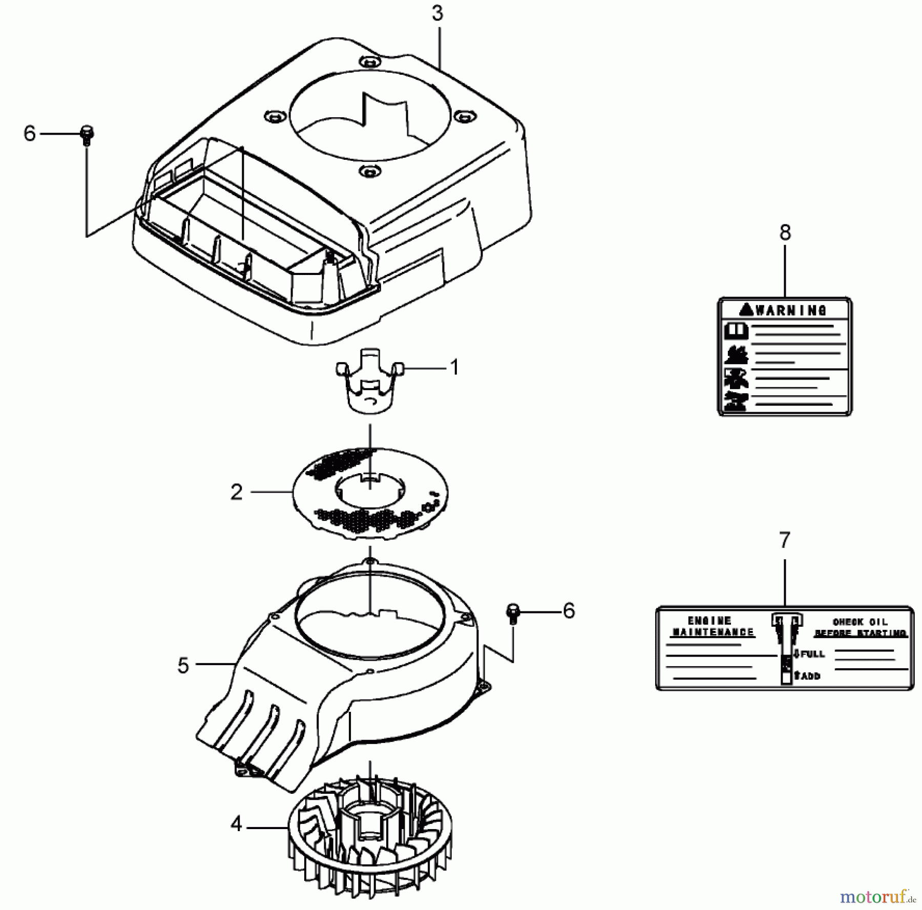  Rasenmäher 22176TE - Toro 53cm Heavy-Duty Recycler Mower (SN: 270000001 - 270999999) (2007) COOLING EQUIPMENT ASSEMBLY