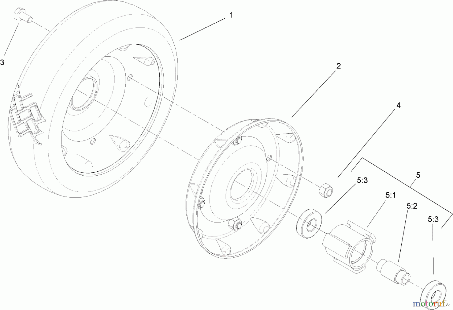  Rasenmäher 22177TE - Toro 53cm Heavy-Duty Recycler Mower (SN: 240000001 - 240999999) (2004) WHEEL AND TIRE ASSEMBLY NO. 53-7720