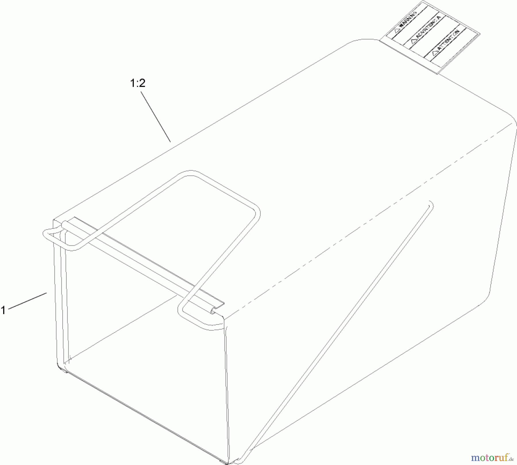  Rasenmäher 22179TE - Toro 53cm Heavy-Duty Rear Bagger Mower (SN: 260000001 - 260999999) (2006) GRASS BAG ASSEMBLY