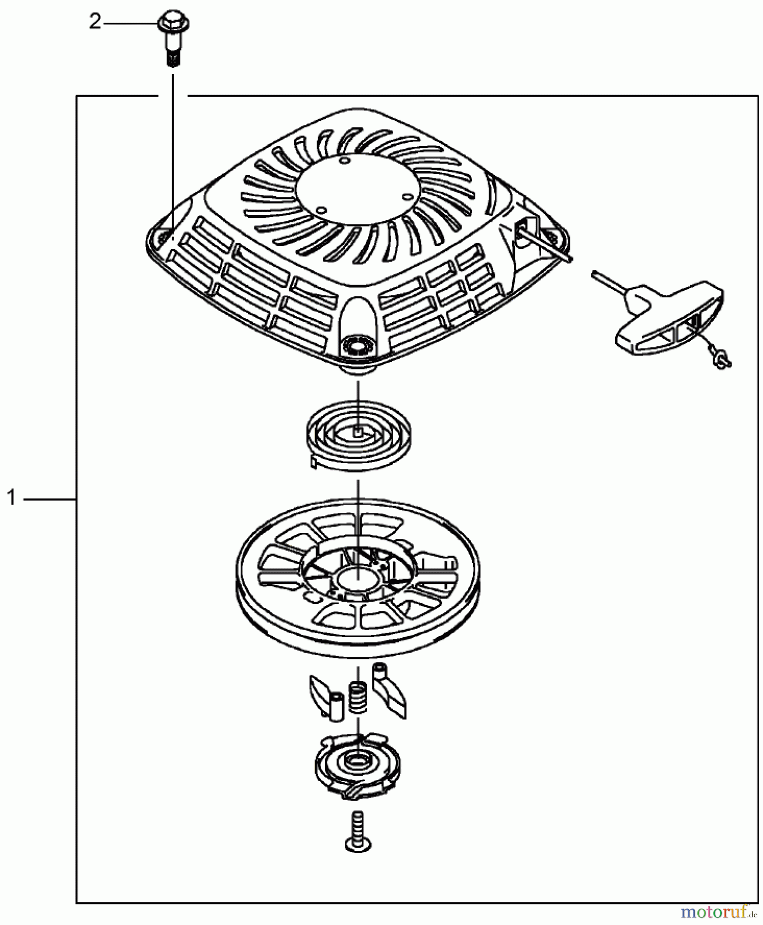  Rasenmäher 22179TE - Toro 53cm Heavy-Duty Rear Bagger Mower (SN: 260000001 - 260999999) (2006) STARTER ASSEMBLY