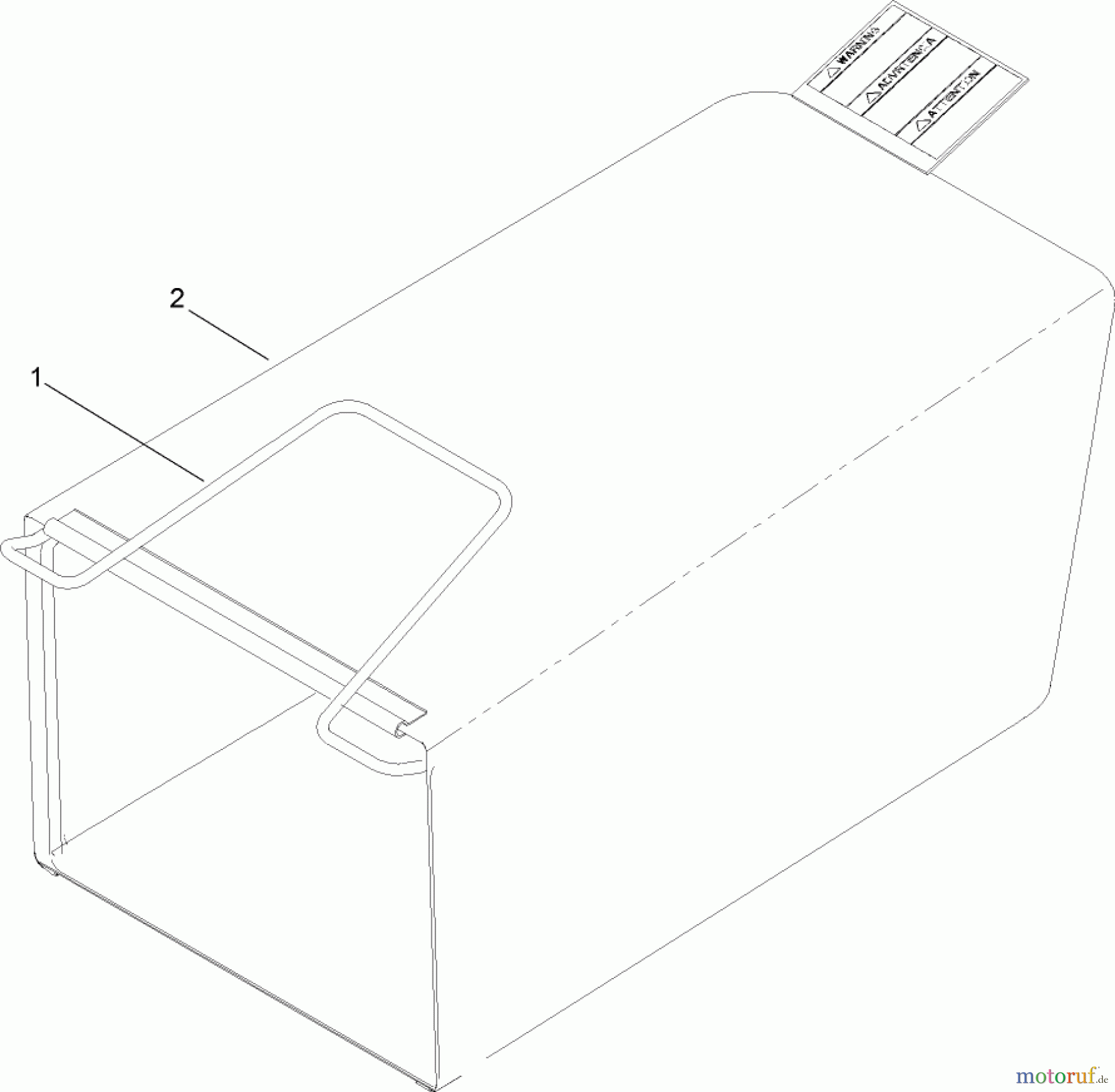  Rasenmäher 22179TE - Toro 53cm Heavy-Duty Rear Bagger Mower (SN: 270000001 - 270004000) (2007) GRASS BAG ASSEMBLY NO. 110-2140