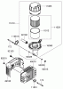 Rasenmäher 22187 - Toro 21" Heavy-Duty Recycler Mower (SN: 310000001 - 310999999) (2010) Ersatzteile AIR FILTER AND MUFFLER ASSEMBLY KAWASAKI FJ180V-AS31
