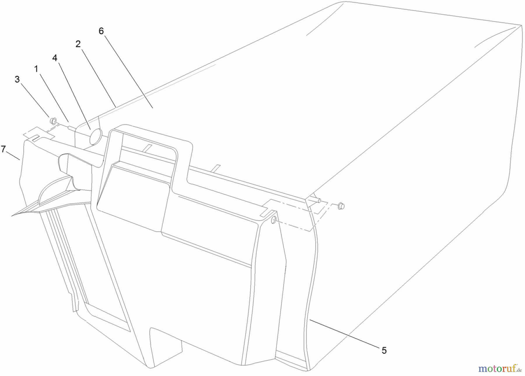  Rasenmäher 22187TE - Toro 53cm Heavy-Duty Recycler Walk-Behind Mower (SN: 312000001 - 312999999) (2012) GRASS BAG ASSEMBLY NO. 121-1391