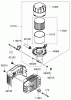 Rasenmäher 22188 - Toro 21" Heavy-Duty Recycler Walk-Behind Mower (SN: 270000001 - 270999999) (2007) Ersatzteile AIR FILTER AND MUFFLER ASSEMBLY KAWASAKI FJ180V-AS30