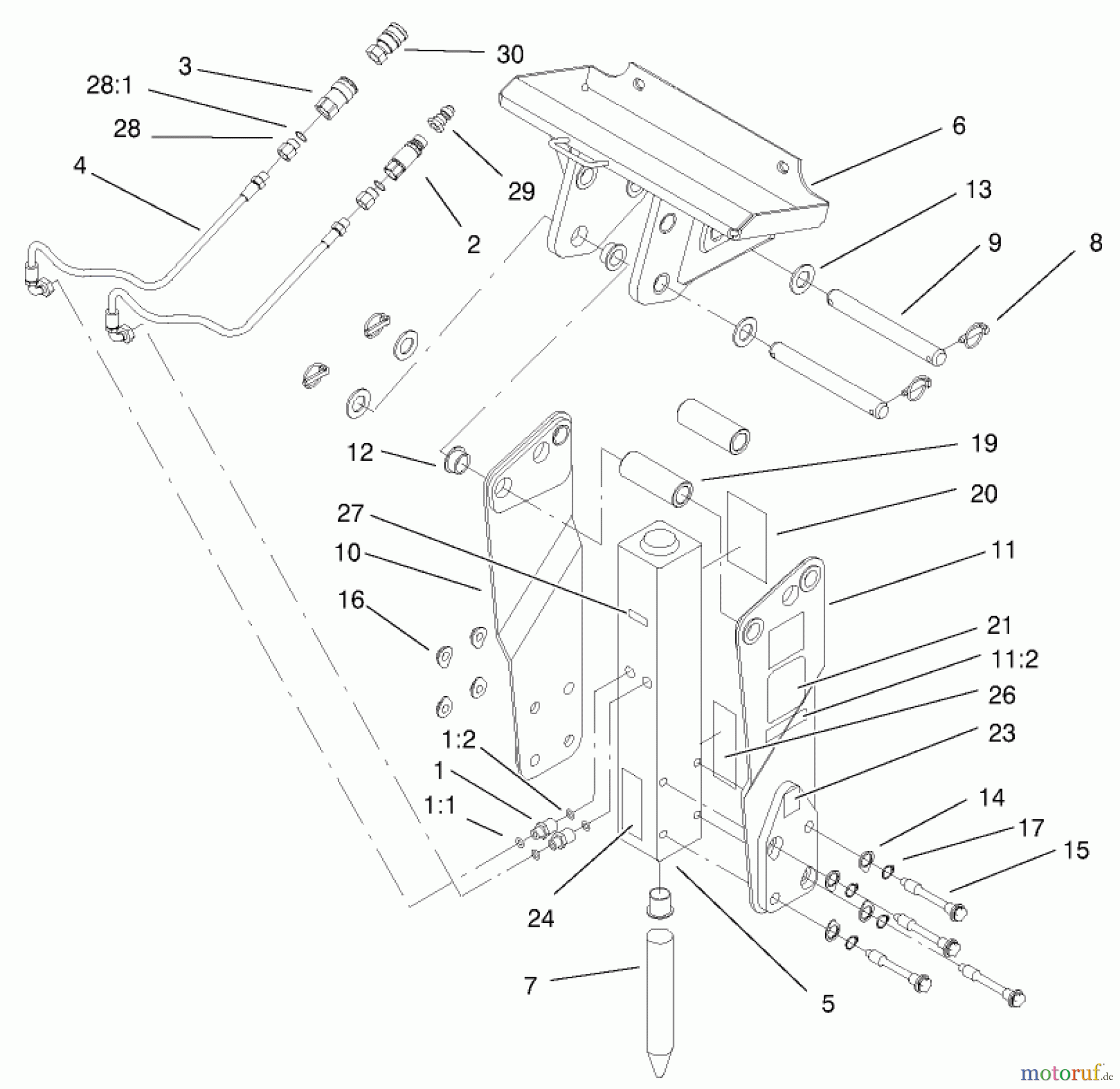  Compact Utility Attachments 22441 - Toro Concrete Breaker, Dingo Compact Utility Loader (SN: 200000001 - 200999999) (2000) BREAKER ASSEMBLY