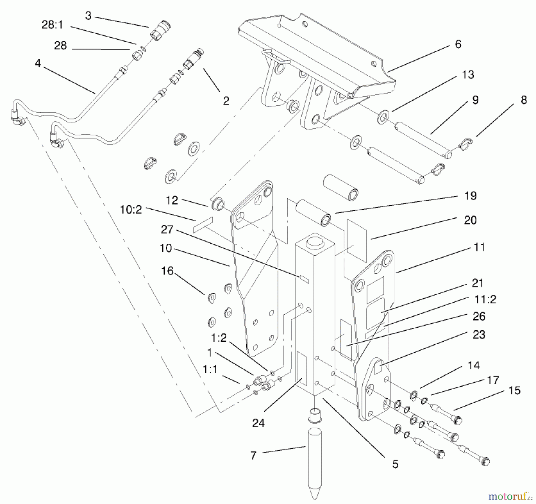  Compact Utility Attachments 22441 - Toro Concrete Breaker, Dingo Compact Utility Loader (SN: 210000001 - 210999999) (2001) BREAKER ASSEMBLY