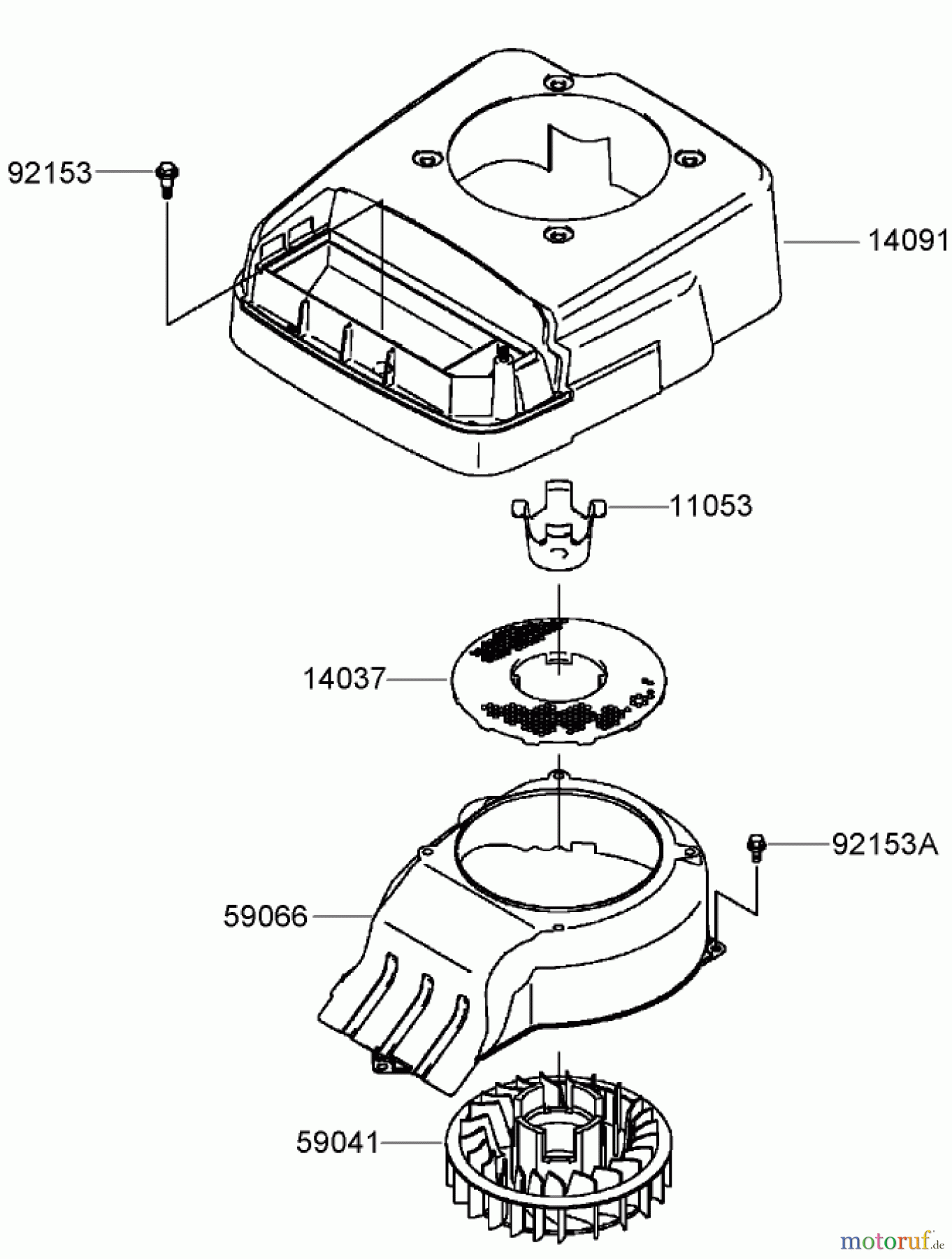  Rasenmäher 22200TE - Toro 66cm Heavy-Duty Rear Bagger Lawn Mower (SN: 270001001 - 270999999) (2007) COOLING EQUIPMENT ASSEMBLY KAWASAKI FJ180V-AS64