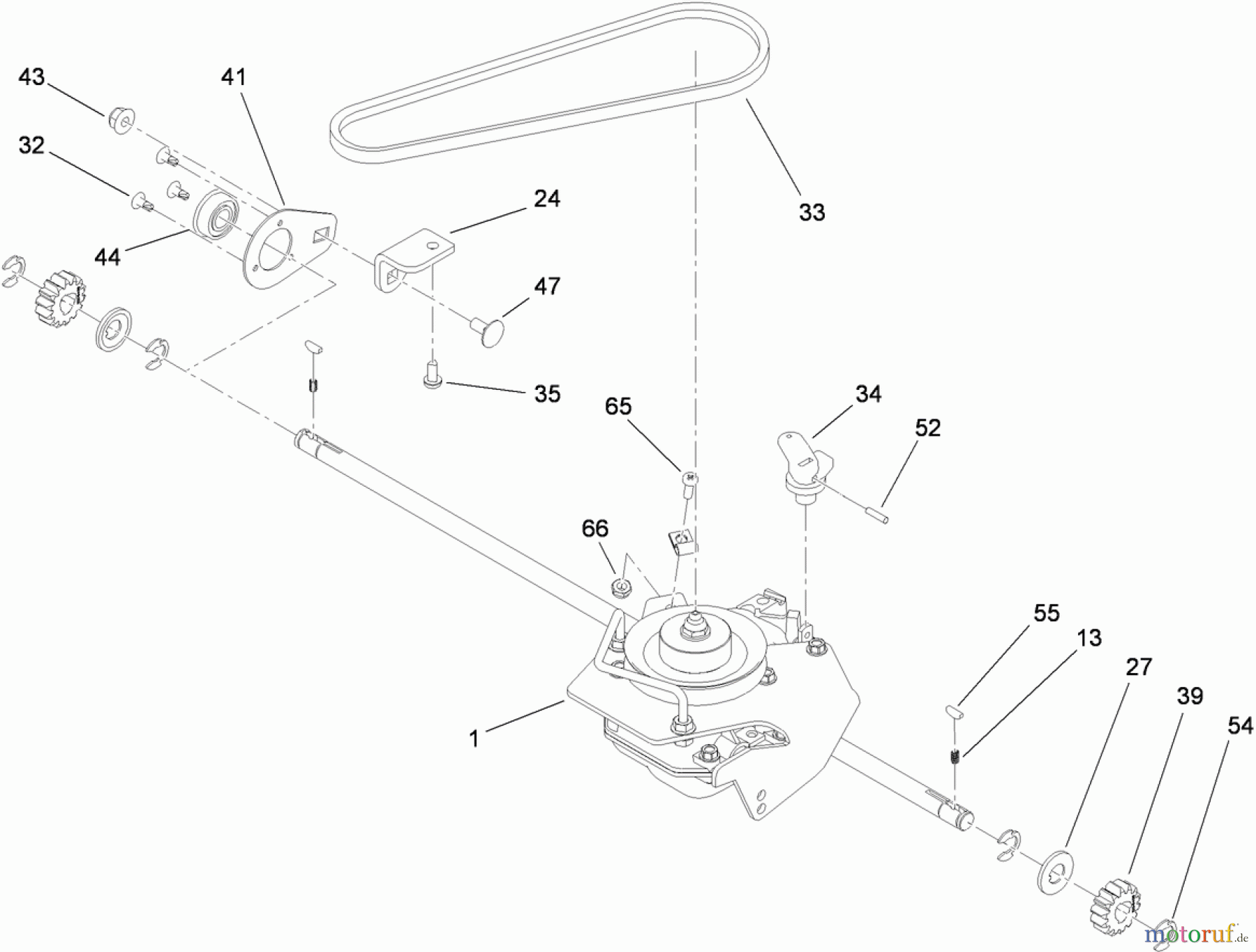  Rasenmäher 22200TE - Toro 66cm Heavy-Duty Rear Bagger Lawn Mower (SN: 280000001 - 280999999) (2008) GEAR CASE AND PINION ASSEMBLY