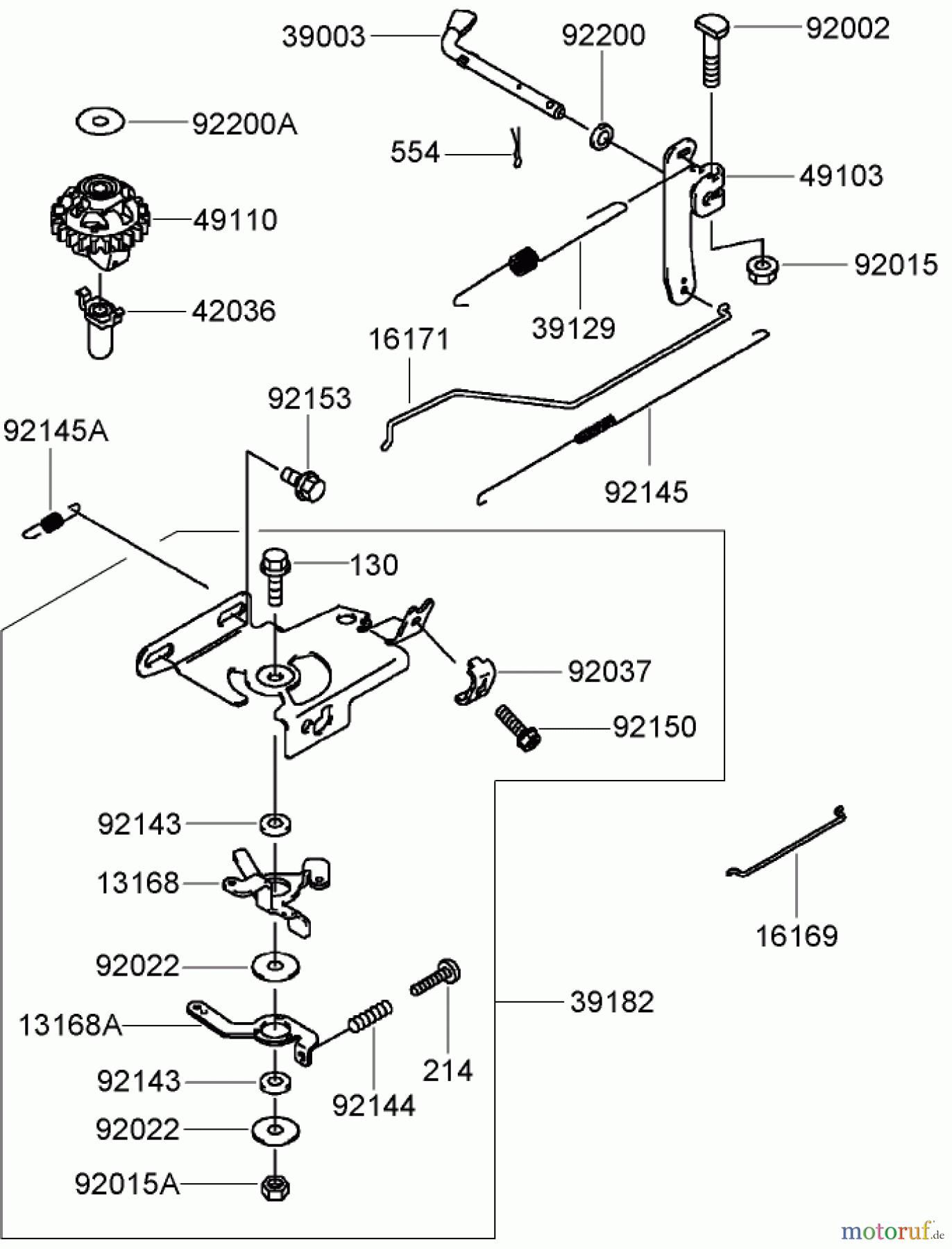  Rasenmäher 22200TE - Toro 66cm Heavy-Duty Rear Bagger Lawn Mower (SN: 310000001 - 310999999) (2010) CONTROL EQUIPMENT ASSEMBLY KAWASAKI FJ180V-AS64